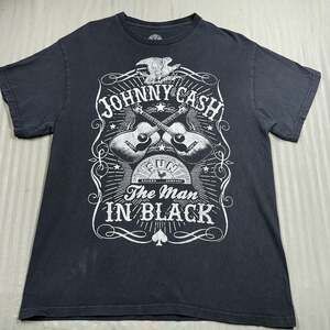 Johnny Cash The Man In Black Sun Records Graphic T-Shirt Large
